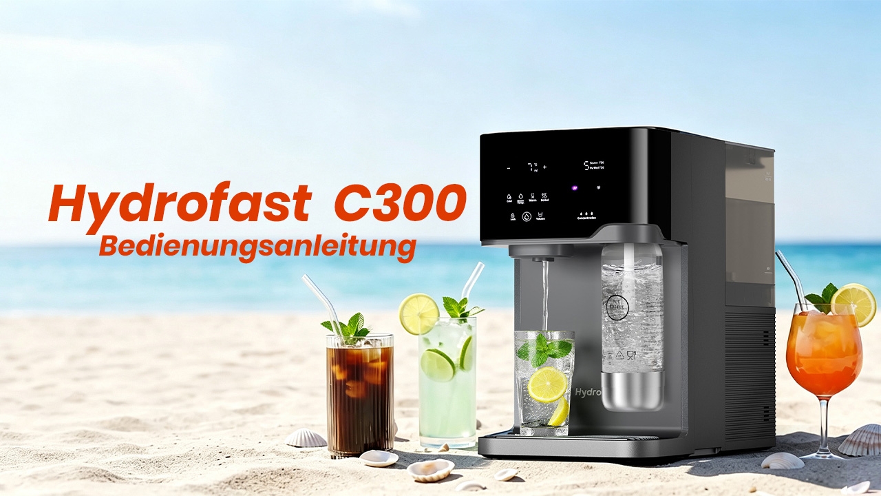 Hydrofast C300 6-Stufen RO Wasserfilter | Sprudelwasser, Kühlfunktion & Filterwechsel